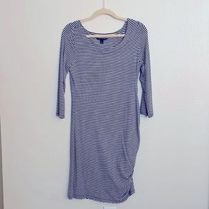 Banana Republic Size Petite Small Black and White Stripped Dress
